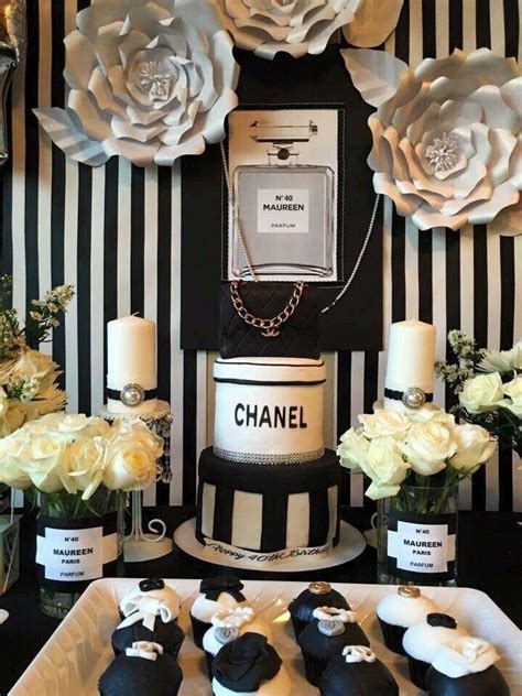 chanel theme party decor|Chanel themed party decor.